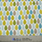 Autumn Leaves #1 scrub cap pattern shown flat