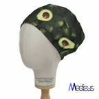 Avocados scrub cap shown on mannequin head