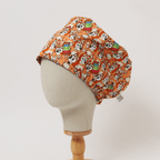 Bluey Bingo On Repeat scrub cap pattern detail on mannequin