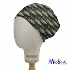 Back To The Future Delorean scrub cap shown on mannequin head