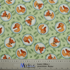 Bambi Laughing On Green scrub cap pattern shown flat