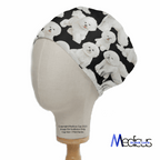 Bichon Frise Dogs scrub cap shown on mannequin head