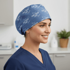 Cant Touch This Im Sterile scrub cap shown on female model
