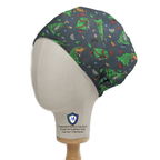 Christmas Cats Ruin Tree scrub cap shown on mannequin head