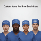 Custom Surgical Cap With Name And Role scrub cap