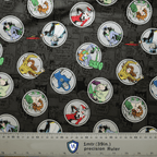 DC Comic Villains Circles scrub cap full pattern repeat