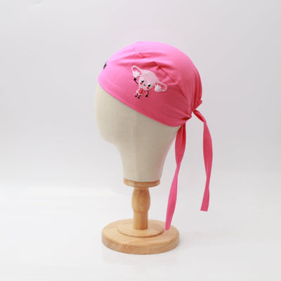 Cute uterus pre-designed embroidery on a reusable scrub cap