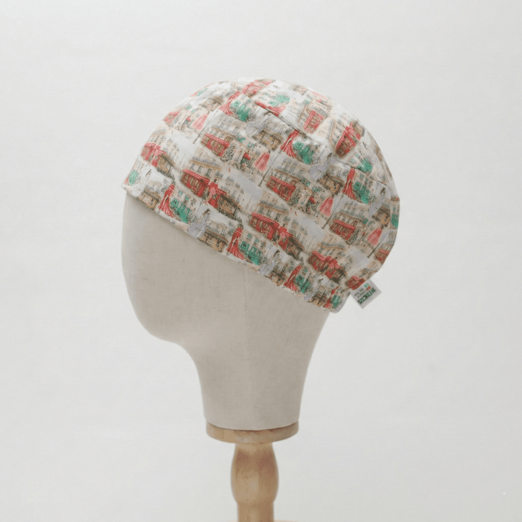 Emily in Paris Inspired Parisian Streetscape Scrub Cap