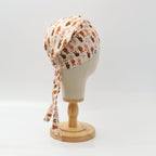 Equal Rights Girl Power With Flowers scrub cap shown on mannequin head