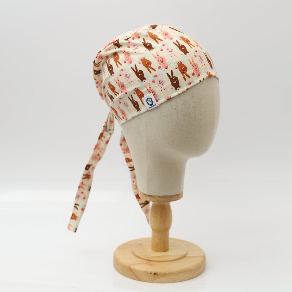 Equal Rights Girl Power With Flowers Scrub Cap