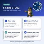 How pre-order works for the Finding ETCO2 scrub cap: order today, made in Sheffield, ships early October 2026