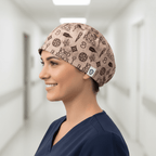 Lord Of The Rings Titles scrub cap shown on female model