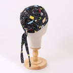 Math Chalkboard Colourful Trigonometry scrub cap pattern shown flat