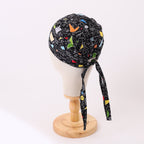Math Chalkboard Colourful Trigonometry scrub cap shown back view