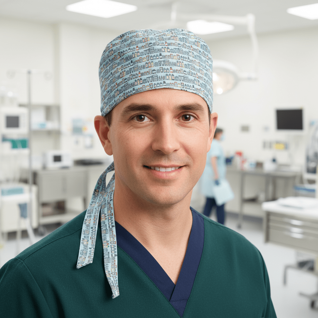 Gorro de quirófano para botiquín de farmacia