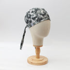 Military Camouflage Grey scrub cap pattern detail on mannequin