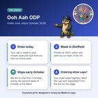 How pre-order works for the Ooh Aah ODP scrub cap: order today, made in Sheffield, ships early October 2026
