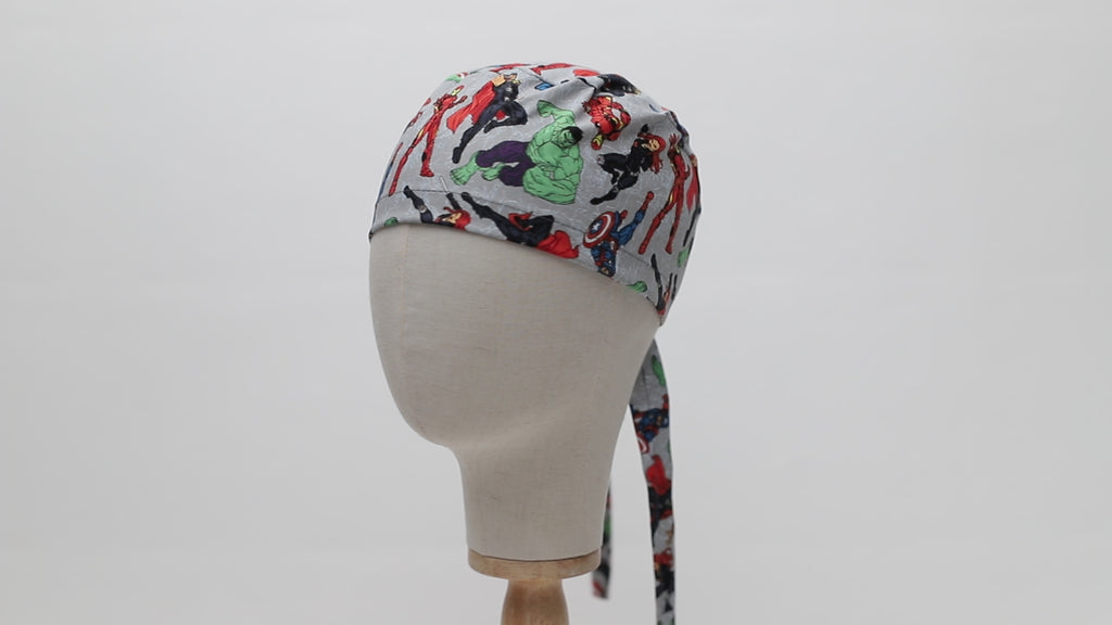 Marvel Avengers #2 - Fighting Pose On Grey Scrub Cap