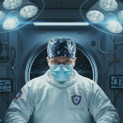 Gorro quirúrgico de astronauta