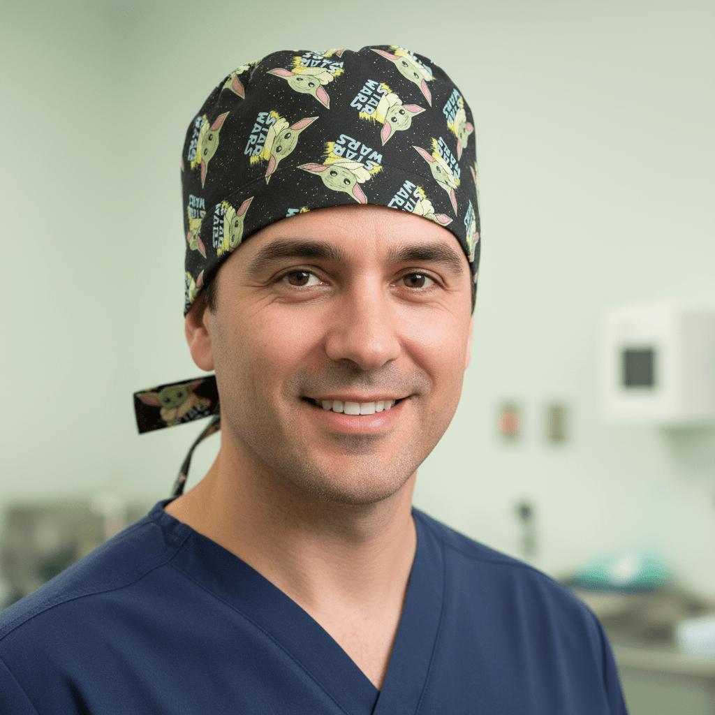 Star Wars Baby Yoda Profile Scrub Cap