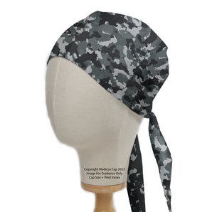 Military Camouflage Grey Scrub Cap from Medicus Scrub Caps
