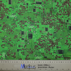 Circuits Motherboard Green fabric pattern detail close-up