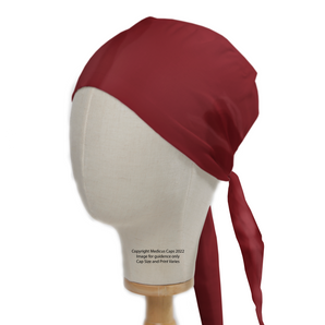 Classic Plain Claret Red Scrub Cap | Theatre Hat from Medicus Scrub Caps