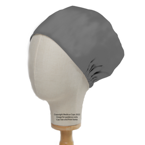 Classic Plain Dark Grey Scrub Cap | Theatre Hat from Medicus Scrub Caps
