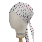 Disney Minnie Mouse scrub cap shown from side angle