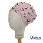 Disney Princess Snow White On Pink scrub cap in Elastic Backed no-tie style