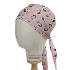 Disney Princess Snow White On Pink scrub cap pattern detail on mannequin