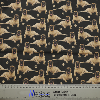 English Bull Mastiff Dogs Black Scrub Cap from Medicus Scrub Caps