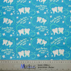 Floss The Teeth You Want To Keep Dentist fabric pattern detail close-up