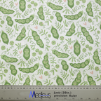 Food Peas In Pod fabric pattern detail close-up