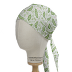 Food Peas In Pod scrub cap with tie-back closure