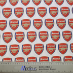 Football Club Arsenal fabric pattern detail close-up