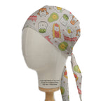 Cat dressed as Food scrub cap pattern detail on mannequin