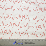 EKG Heart Monitor #1 White Scrub Cap from Medicus Scrub Caps