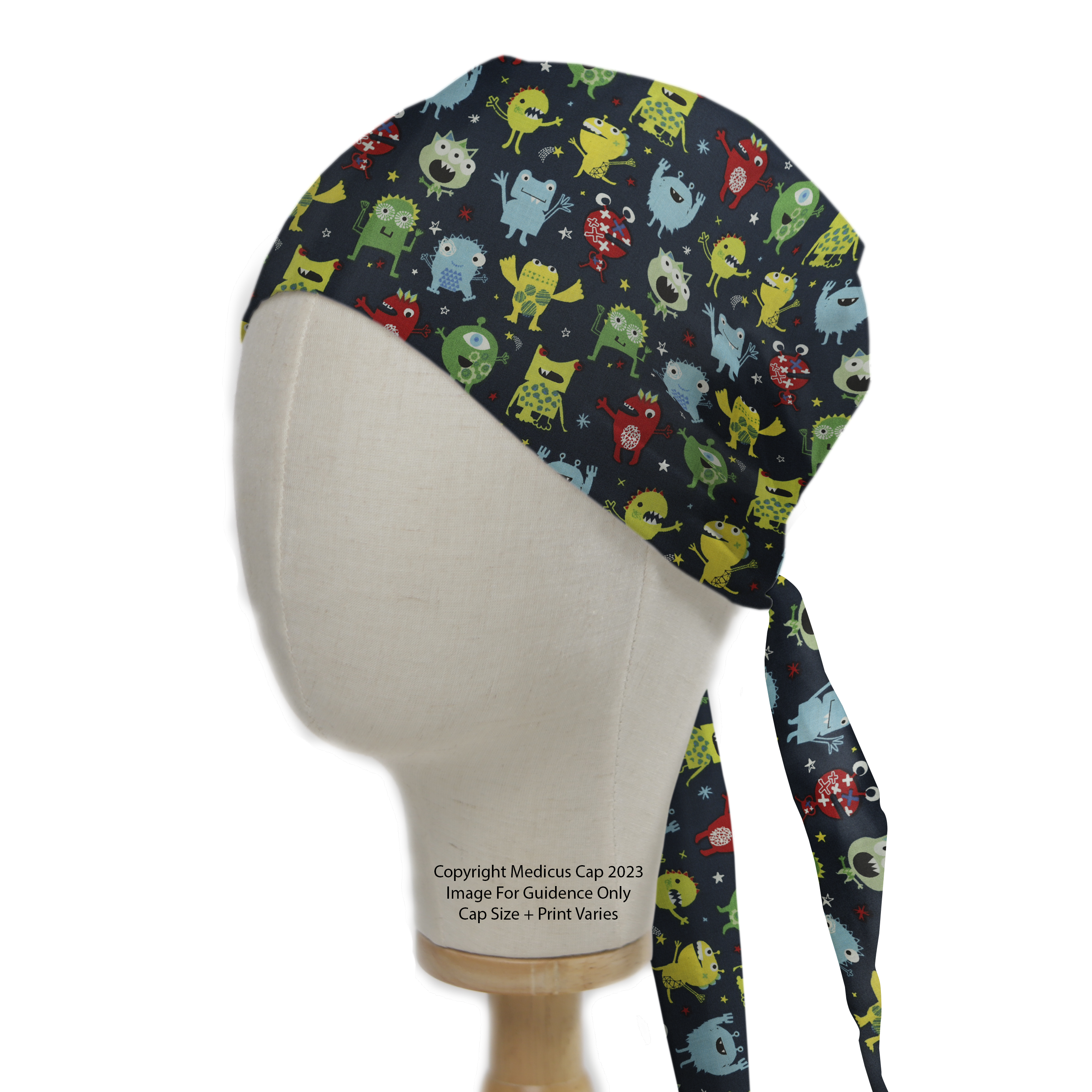 Germ Monsters #2 Scrub Cap - Scrub Cap from Medicus Scrub Caps - Shop now at Medicus Scrub Caps - all, Medical Themed, new-arrivals, Patterned Scrub Caps, Science | Space Travel, scrub cap