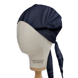 Classic Plain Navy Scrub Cap | Theatre Hat from Medicus Scrub Caps
