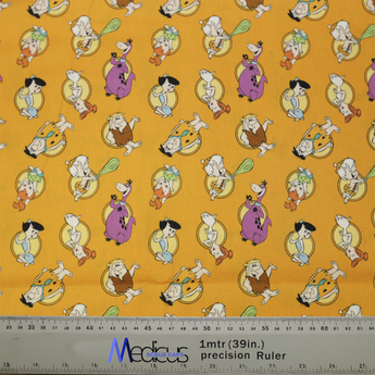 TV Cartoon Flintstones Characters On Orange Scrub Cap from Medicus Scrub Caps