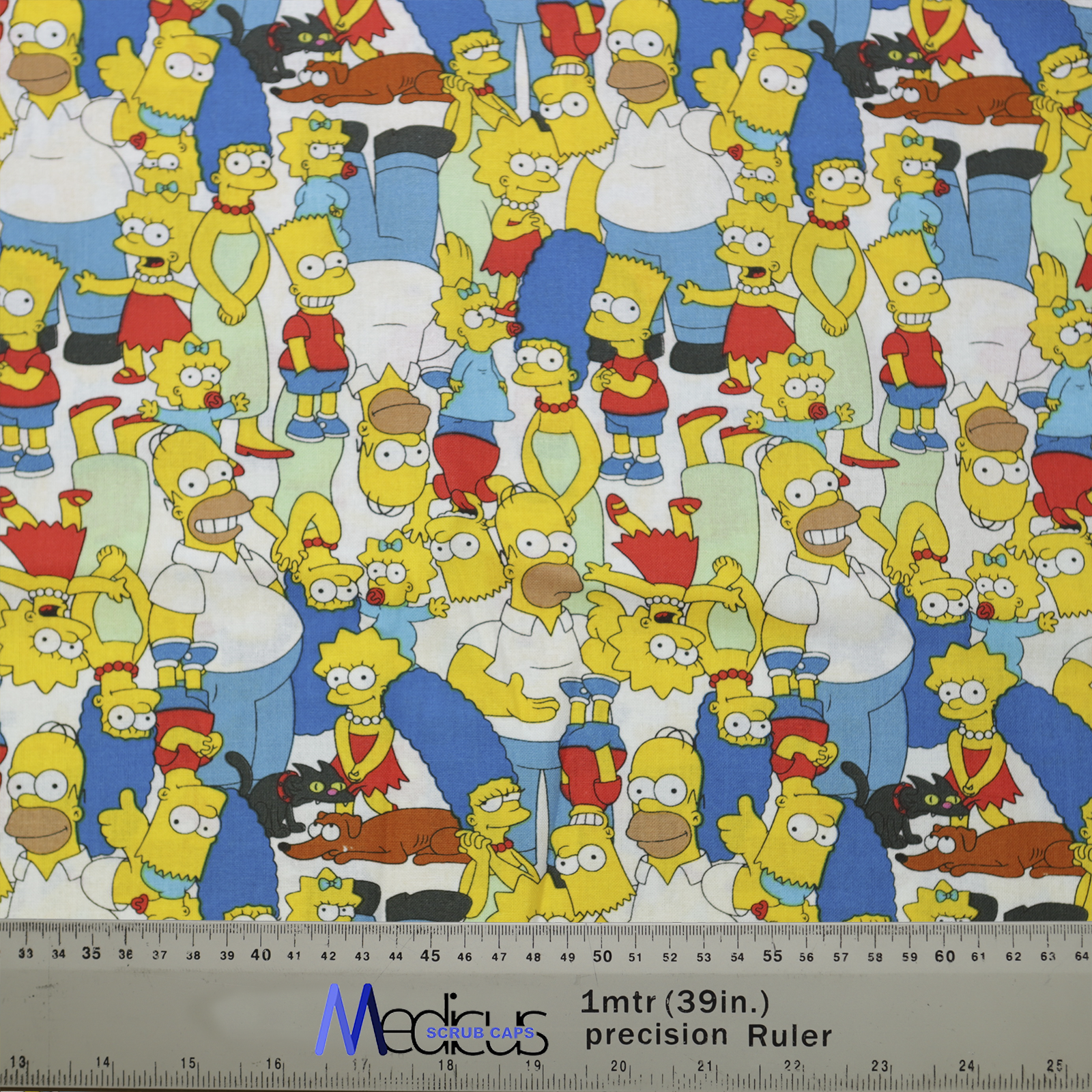 TV Cartoon The Simpsons Family Mashup Crowd Scrub Cap - Scrub Cap from Medicus Scrub Caps - Shop now at Medicus Scrub Caps - all, cartoon, Licensed Prints, new-arrivals, Patterned Scrub Caps, scrub cap, TV