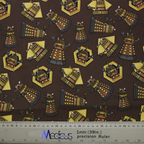 Dr Who Dalek Brown fabric pattern detail close-up