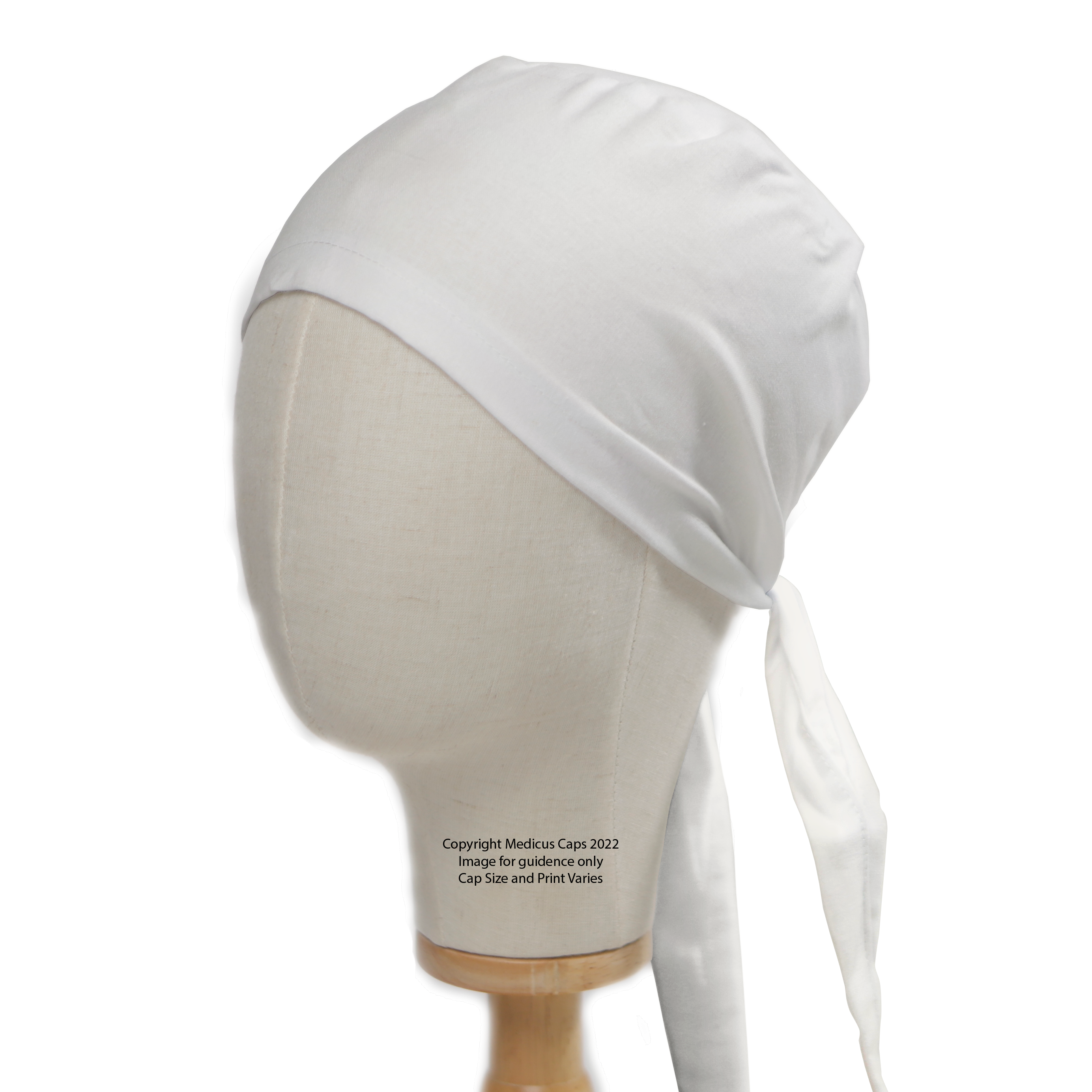 Classic Plain White Scrub Cap | Theatre Hat