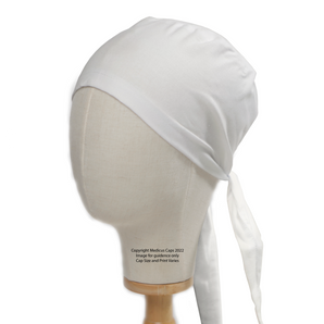 Classic Plain White Scrub Cap | Theatre Hat from Medicus Scrub Caps