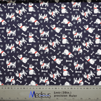 Boston Terrier Dogs scrub cap pattern shown flat