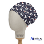 Boston Terrier Dogs scrub cap shown on mannequin head