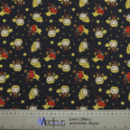 Captain Marvel Kawaii scrub cap pattern shown flat
