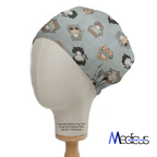 Cats in Face Masks scrub cap shown on mannequin head