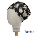 Cats Stare From Far scrub cap shown on mannequin head